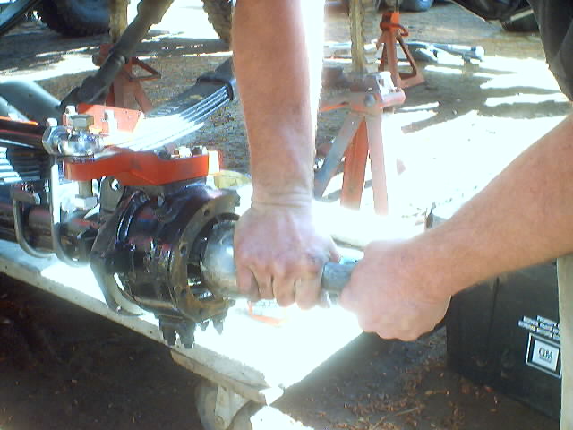 lining up the axle and birfield