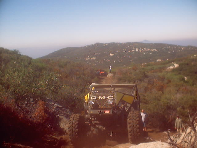 Chris in his fullsize GMC rock crawler