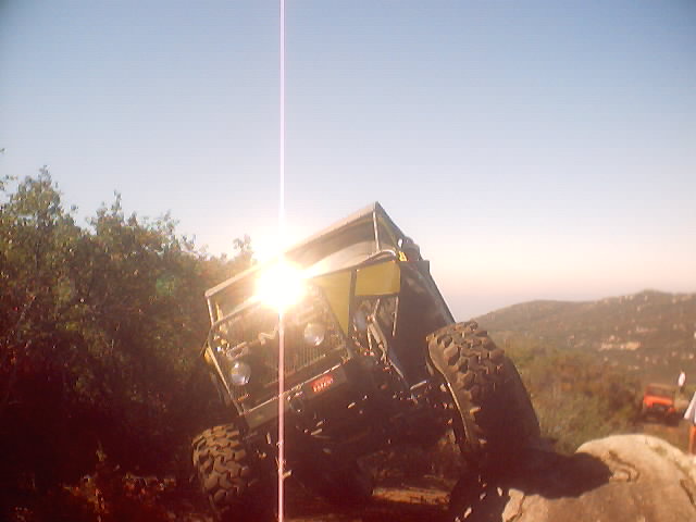 Chris in his fullsize GMC rock crawler