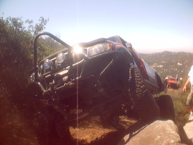 Bling Taco taking on the first obstacle