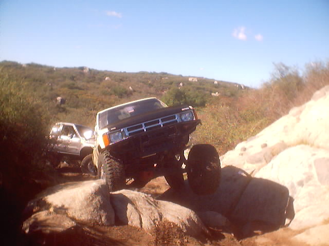 first obstacle at Corral Canyon 