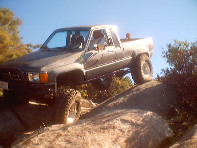 Al trying to roll at the start of the trail. 