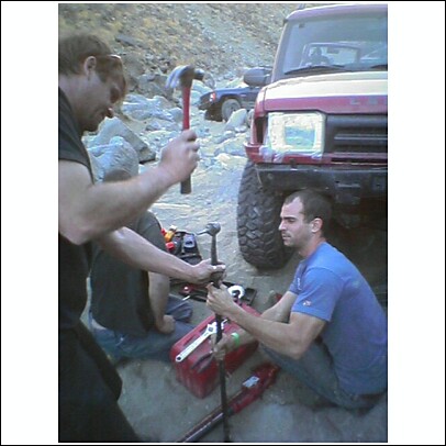 tie rod repairs on the Land Rover