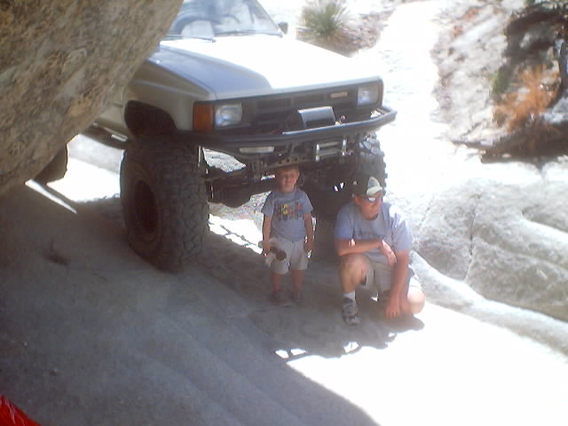 Dave and his son at Bagby rock