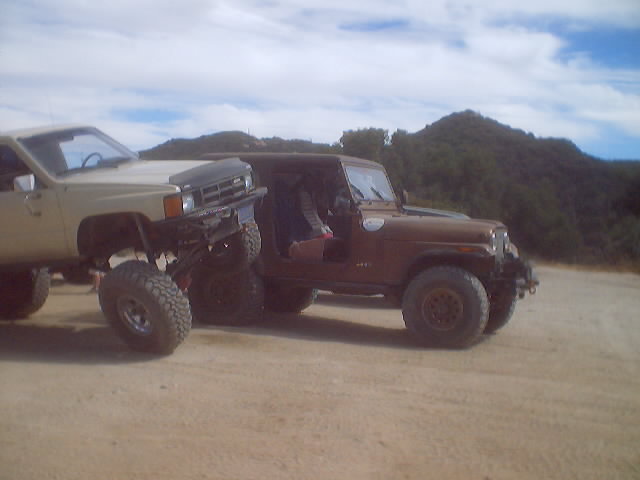 RC sneaking up on Audi's jeep hehe.